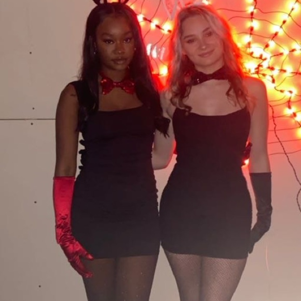 Black tight dress, worn once, M